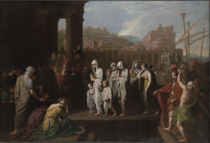 Benjamin West Agrippina Landing at Brundisium with the Ashes of Germanicus Sweden oil painting art